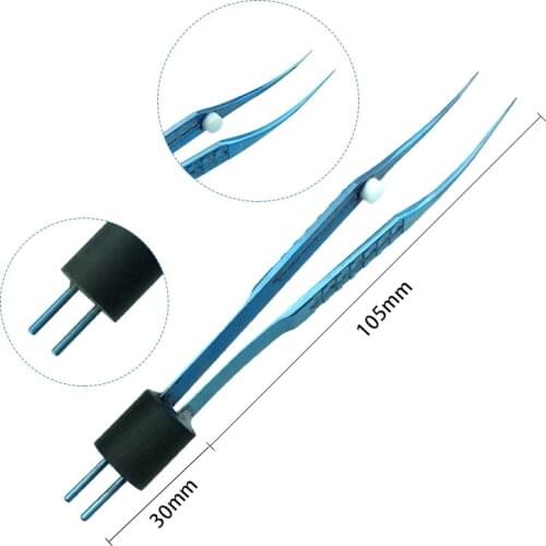 Ophthalmic Bipolar Forcep Ophthalmic Tweezer Titanium Alloy Ophthalmic Eye Instrument