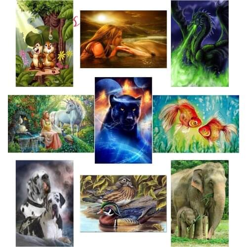 5d full square diamond embroidery animal Dog cat mond mosaic diy diamond painting cross stitch diamond sets home decorative