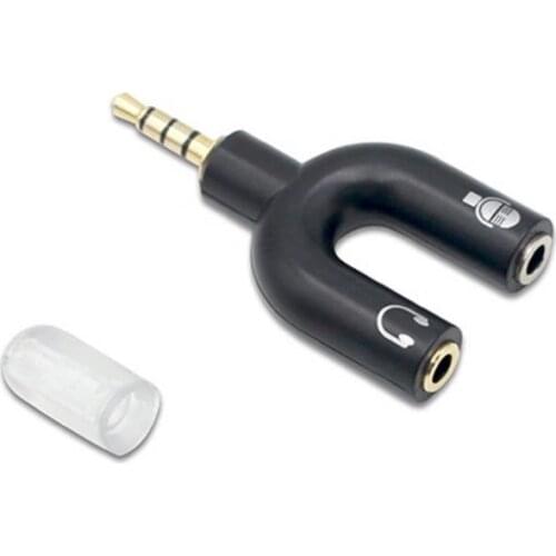 Bluelans 2 in 1 3.5mm Male to Female Jack Microphone Audio Splitter Converter Adapter