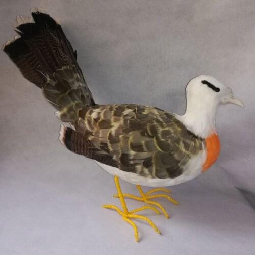 Real life toy Otis tarda bird large 40x38cm foam &feathers bird prop handicraft home garden decoration gift b1869