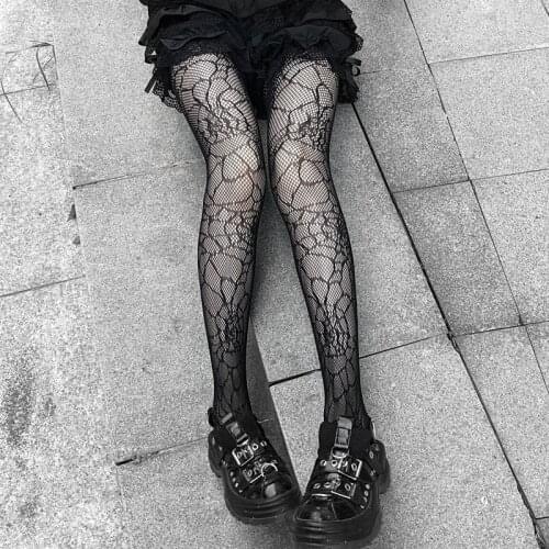 Sexy Tights Woman Underwear Party Clubwear Sexy Stockings Street Gothic Hosiery Plus Size Women Mesh Fishnet Pantyhose