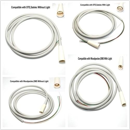 1Pcs Dental Scaler Detachable Cable Tube Ultrasonic Scaler Cable Pipe Hose Fit DTE Satelec EMS Woodpecker Plug-in 4 Types