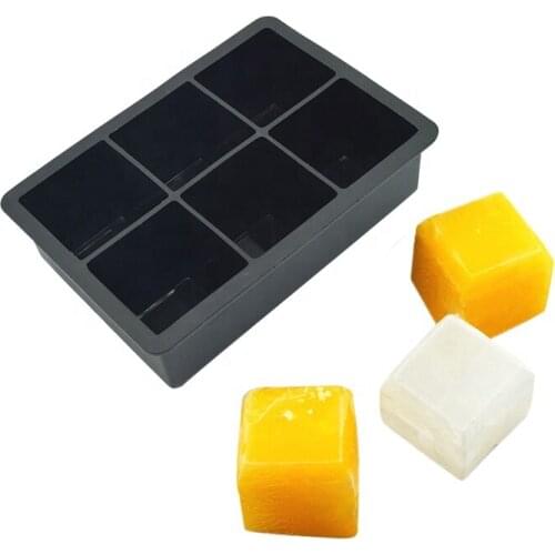 BPA Free Silicone Hot Selling Tray High Quality 6 Cavity Ice Cube Mold