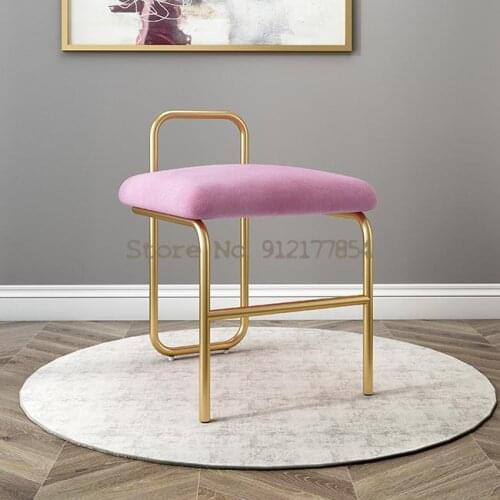 Nordic dressing stool modern minimalist home dressing table stool bedroom net red ins makeup chair flannel stool 145