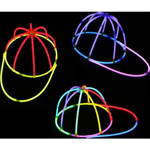 Glow Sticks Party Supplies - Glow in The Dark Fun Party Favors Pack with Connectors, Glowsticks Cap Hat for Kid Adult