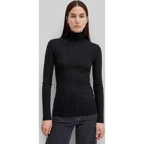 Totem* wool silk cashmere sweater winter fall season sweater turtle-neck solid casual style top