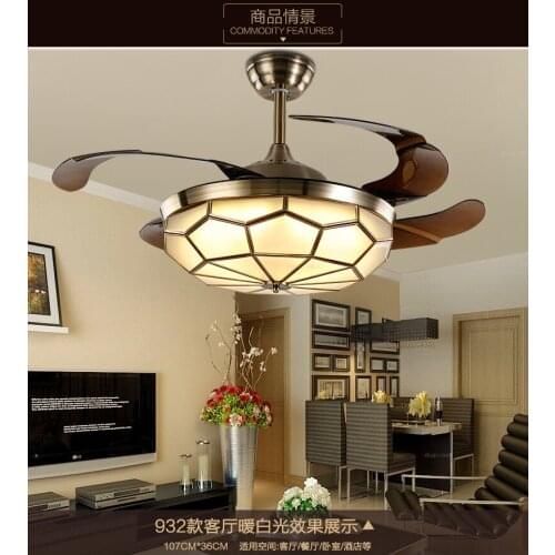 The high quality LED 42inch 90cm 108cm 24-40W ceiling fan, Mini Style Living Room Bedroom Dining Room Study 110-240v