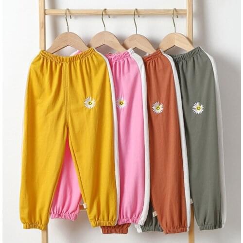 3-8 Years Summer Children Girl Pants Thin Kid Fashion Bloomers Trousers Casual Girls Sports Jogger Spring Long Pants For Girls