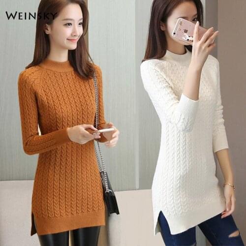 Women Knitted Sweater And Pullovers Korean Casual Style Female Jumper Long Sweaters 2019 Autumn And Winter New Tops