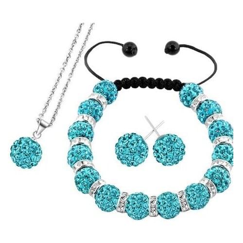 10mm nehr5le mixed AB clay disco Crystal crystal set Bracelet earring necklace Jewelry best Bangles women wedding gift