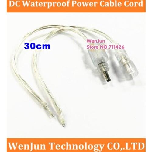 2pcs DC waterproof power cord DC3.5*1.35mm male and female plug cable Weldable connection 5V power extension cord for LED