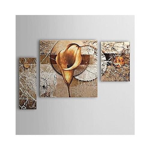 3 PCS Hand Painted Canvas Painting-Calla Lily -Modern Canvas Art Wall Decor-Floral Oil Painting Wall Art
