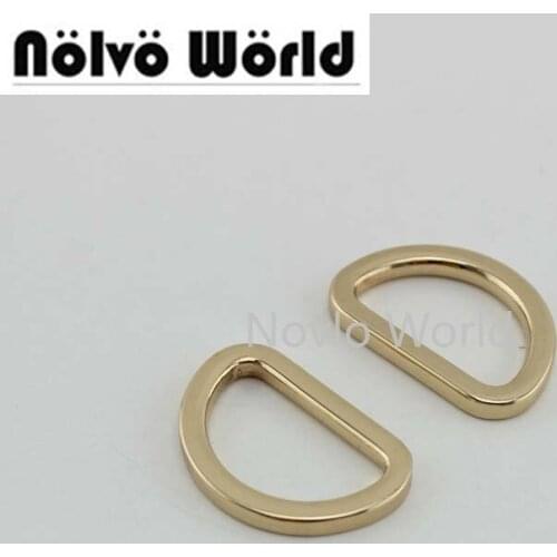 50pcs 4 colors,4mm line,25X15mm 1" tabular D ring,2.5cm welded d rings for bags purse metal crafts