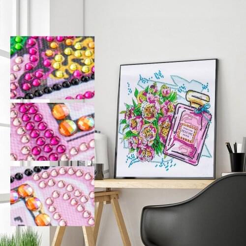 Special Shaped Diamond Painting DIY Flower 5D Partial Drill Cross Stitch Love Pattern Kits Crystal Rhinestone Home Decoration