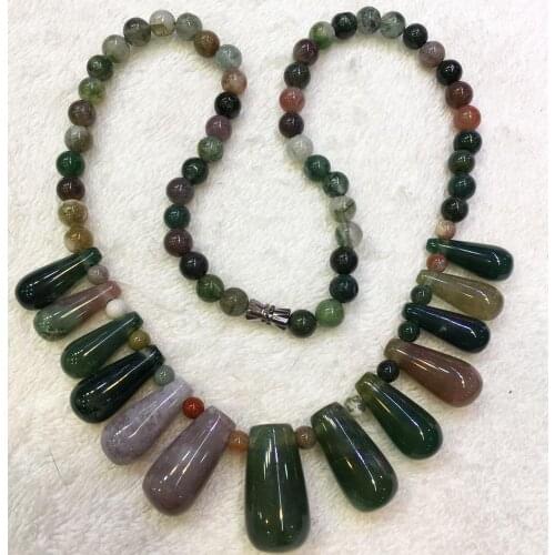 Free shipping Fashion Jewelry Carnelian Beads Necklace 17" G8873