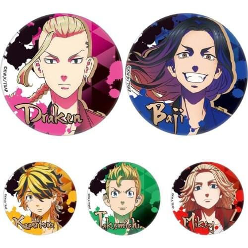 New Anime Tokyo Revengers Cartoon Badge Brooch Pins Cosplay Anime Pendant Medal Buttons Collection Gifts
