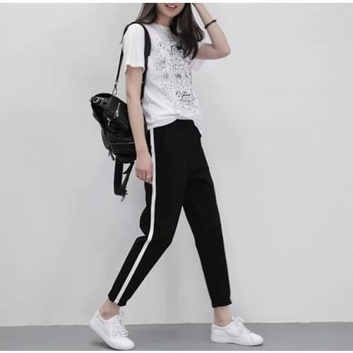 Sports Pants Autumn Women Loose Shcool Yoga Pants Sports Trousers Exercise Fitness Running Jogging Trousers Workout Sport Pants