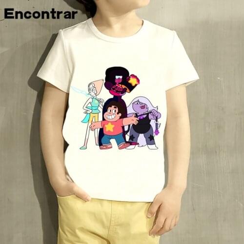 Kids Steven Universe Cartoon Design Baby Boys/Girl TShirt Kids Funny Short Sleeve Tops Children Cute T-Shirt,HKP4120