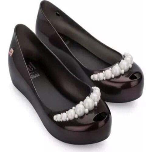 Melissa pearl childrens shoes summer 2021 new girls' sandals fish mouth slope heel little big childrens jelly shoes HMI007