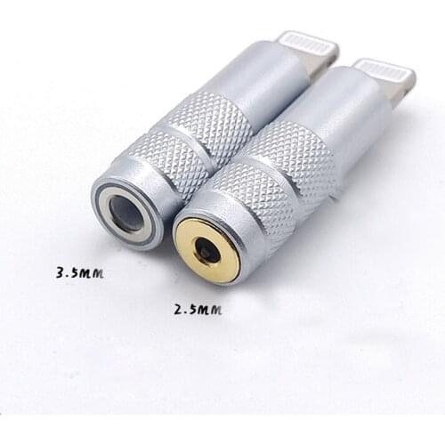 HiFi DAC Decoder Chip Adapter for iphone lightning Male to 3.5mm/2.5mm Female Connector Jack for Earphone Amplifier