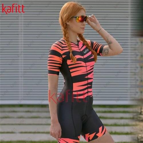 Kafitt Cycling jersey womens sweatshirt suit jumpsuit summer short-sleeved breathable shirt one-piece jumpsuit clothing