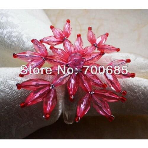 Napkin ring crystal snow beaded wedding napkin holder