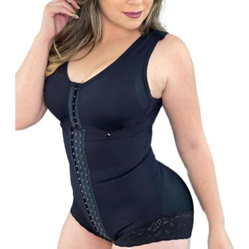 Front Closure Tummy Control Shapewear Slimming Fajas Shaping Jumpsuit Flatten Abdomen Waist and Hips