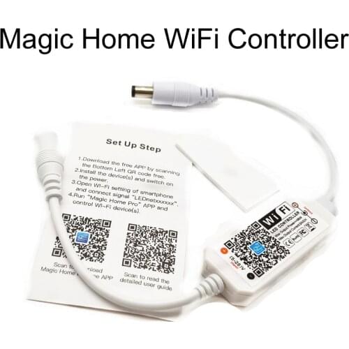 Magic Home DC5-28V Wireless Mini WiFi Dimmable Controller Single Color LED Controllers for 2835 5050 5630 5730 LED Strip Light