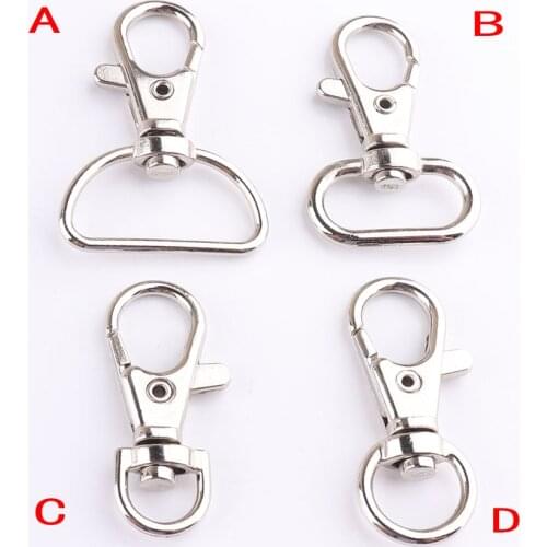 Metal Swivel Trigger Lobster Clasps Clip Snap Hook 9mm 12mm 20mm 25mm for Leather Bag Handbag Purse Shoulder Strap Belt Keychain