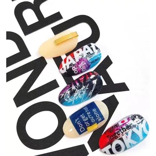 1pcs English Nail Art Sticker Butterfly Design 3D Transfer Sticker Self-sticking Nail Art Deco Art Deco Accessories