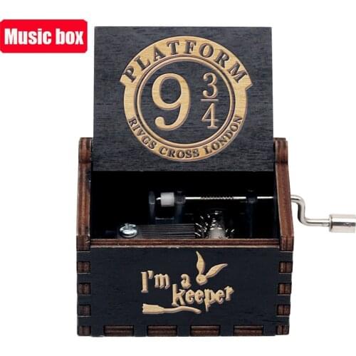 2021 New Wooden Hand Crank Music Box Naruto Shippuden Blue Bird Theme Musical Christmas Birthday New year Gift