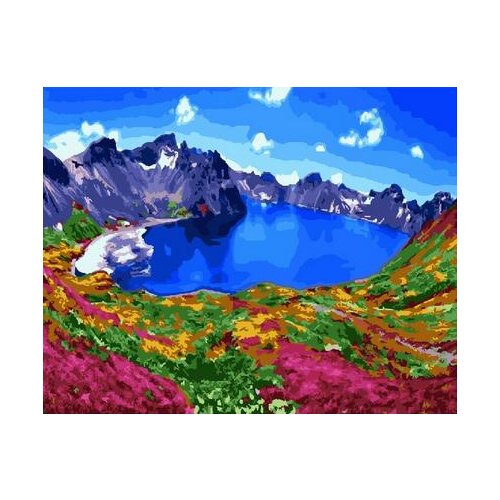 Mountain lake Landscape DIY Digital Painting By Numbers Modern Wall Art Canvas Painting Unique Gift For Home Decor 60x75cm