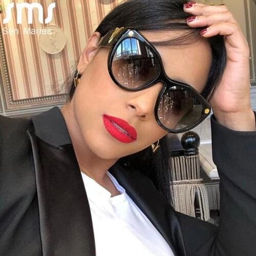 Retro Cat Eye Sunglasses Women Oversized Vintage Sunglasses Men Gradient Shades Uv400 Oculos Gafas De Sol