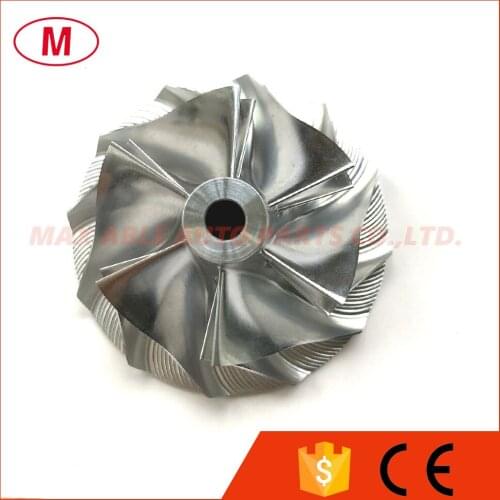 RHB5 NN136610 38.50/52.50mm 6+6 blades Turbo Billet compressor wheel/Aluminum 2618/Milling wheel for VI95 Turbocharger CHRA