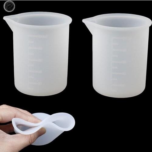 2Pcs DIY Crystal Epoxy Dispensing Ratio Silica Gel Measuring Cup 100ml Measuring Cup Coloring Cup Dispensing Cup Can Be Reused