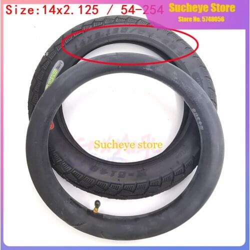 14 Inch Electric Bicycle Tires Tubes 14x2.125 / 54-254 Electric Bicycle Outer Tyre Inner Tube 14*2.125 Bike Tyre