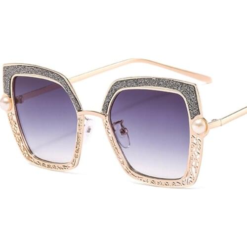 2020 New Crystal Square Sunglasses Women Luxury Brand Designer metal frame Sun glasses Women Fashion Shades For Female
