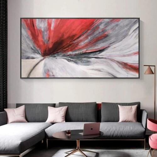 Modern Hand Painted Abstract Mountain Art Painting On Canvas Wall Art Wall Adornment Pictures Painting For Live Room Home Decor