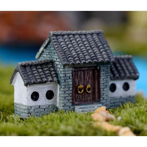 Ancient House Archway Micro Landscape Mini Old City Gate Resin DIY Decor Ornaments Crafts Fairy Garden Bonsai Home Decor#W