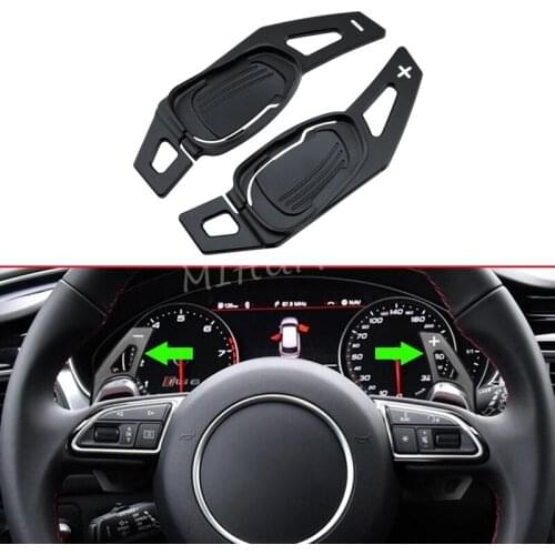 Steering Wheel Gear Shift Paddle Extension For Audi RS3 RS4 RS5 RS6 RS7 RS Q3 Black