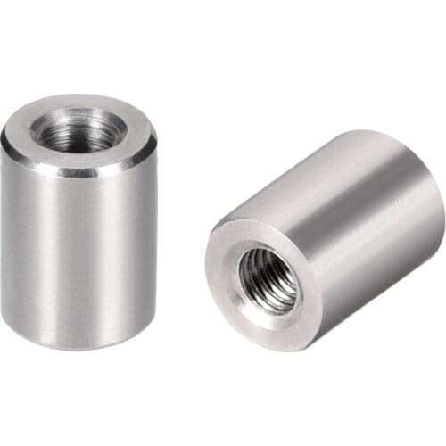 UXCELL 10pcs Round Connector Nuts M3x8/M4x10/M6x10mm Height Sleeve Rod bar Stud Nut Stainless steel 304 Fasteners Hardware
