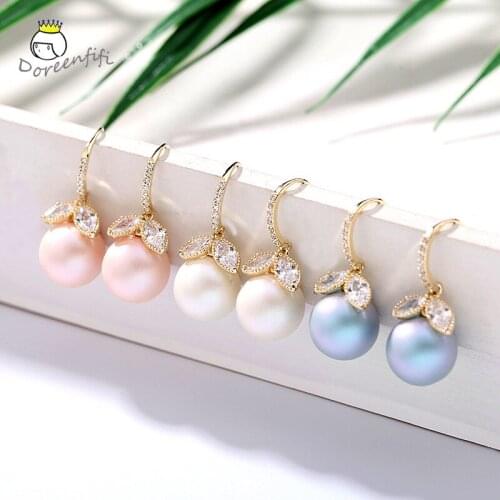 Pearl Earrings Drop Earrings 925 Sterling Silver Needle Flower Earring Dangle Earrings Hook Hoop Earings Fashion Jewelry 2020