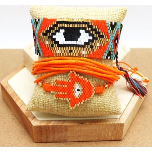 ZHONGVI Boho Evil Eye Bracelet MIYUKI Bracelet Pulseras Mujer 2021 Women Jewelry Crystal Tassel Bracelets Best Friends Gifts