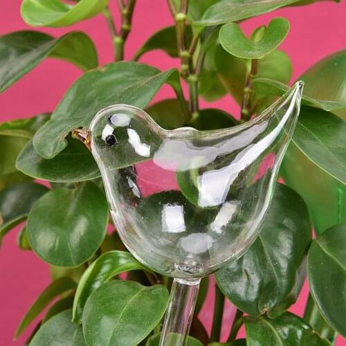 1pcs Plant Self Watering Globe Plants Water Bulbs Bird Shape Clear Glass Watering Device