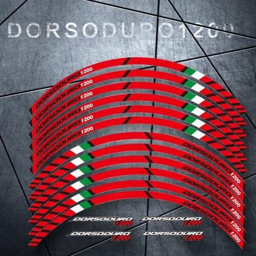 12 X Thick Edge Outer Rim Sticker Stripe Wheel Decals FIT APRILIA Dorsoduro 1200 17