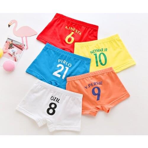 5Pcs/lot Girls Boys Cotton Boxer Briefs Girl Panties Boys Boxer Shorts Childrens Panties Kids Underwear For 2-14 Years
