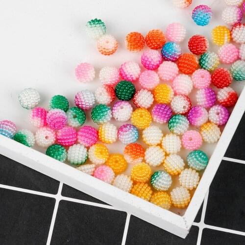 50pcs/lot 10MM Bayberry Beads Imitation Pearl Beads Round Loose Beads Fit Europe Beads For Jewelry Making DIY Accessories