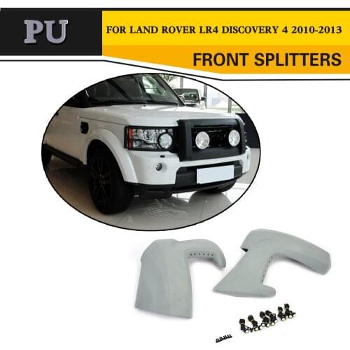 Car-Styling PU Aprons Front Bumper Splitters Lip Flaps Cupwings for Land Rover LR4 Discovery 4 Sport 2010-2013