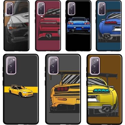 JDM COOL Car Cartoon Case For Samsung Galaxy S10 S8 S9 Plus S10e Note 9 Note 10 Note 20 S21 Ultra S20 FE Cover