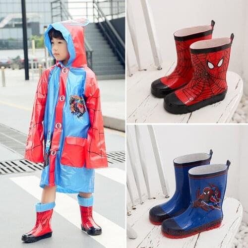 Childrens rain boots boys non-slip water primary school boys rain boots baby overshoes large kids rubber shoes spring summer